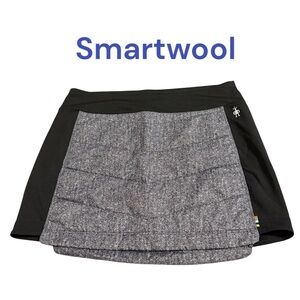 Smartwool Smart loft 60 quilted skirt. Sz Lg Grey/Blk herringbone print.